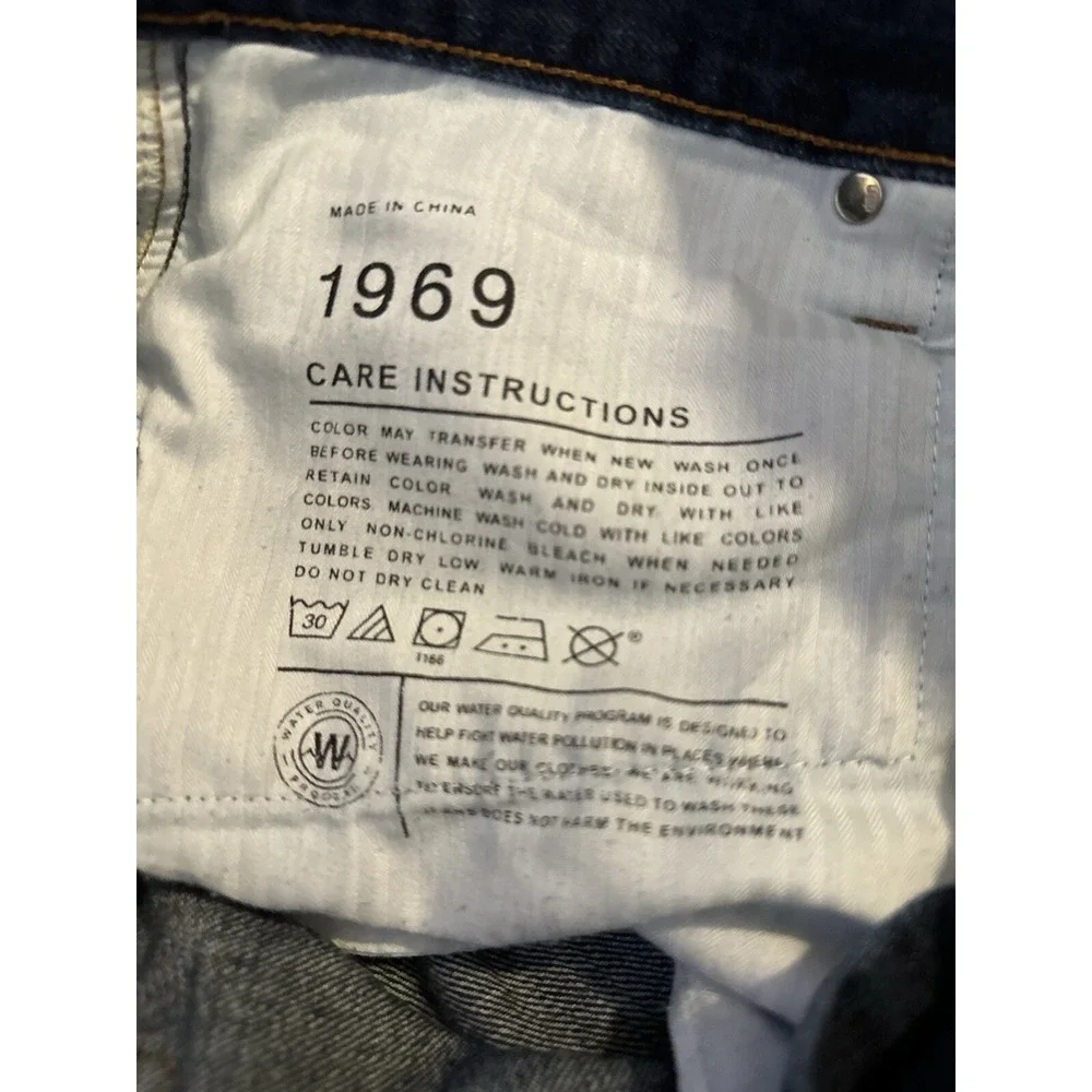 Gap Original Fit 1969 Branded Button Fly Blue Jeans Men's‎ Straight Leg Size 32r